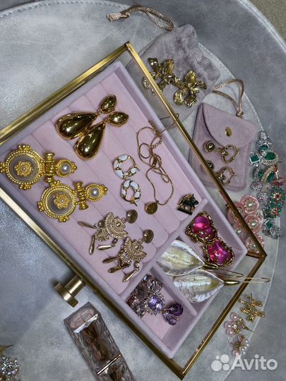 Сережки кулон брошь брошка клипсы