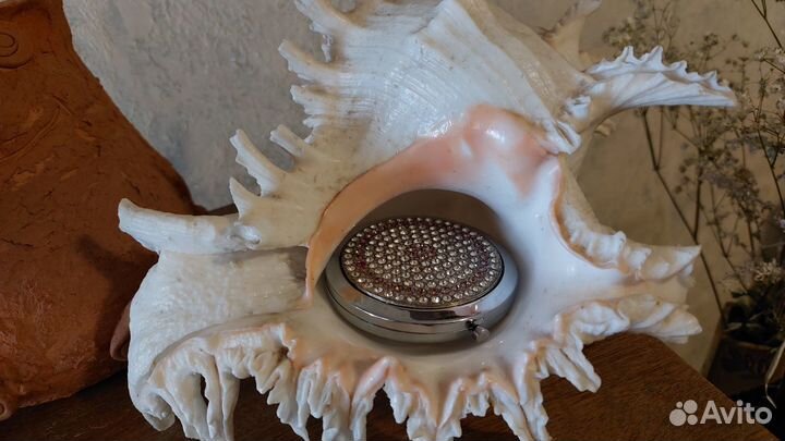 Винтажное зеркальце стразы