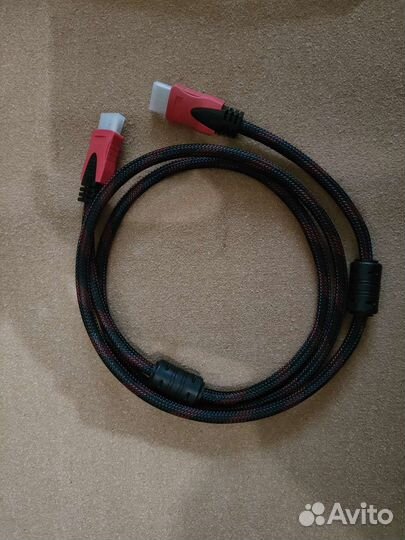 Новый кабель hdmi - hdmi 1.5м (Красно-черный)