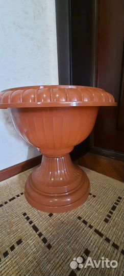 Кашпо горшок для цветов пластик большое