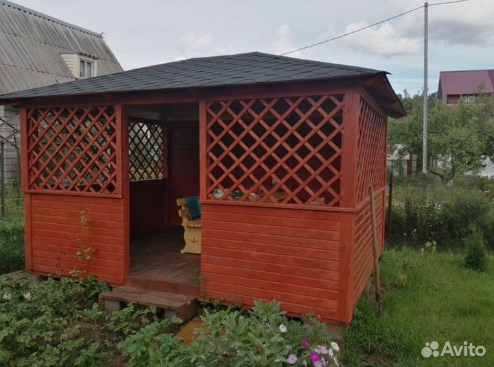Беседки из дерева для дачи