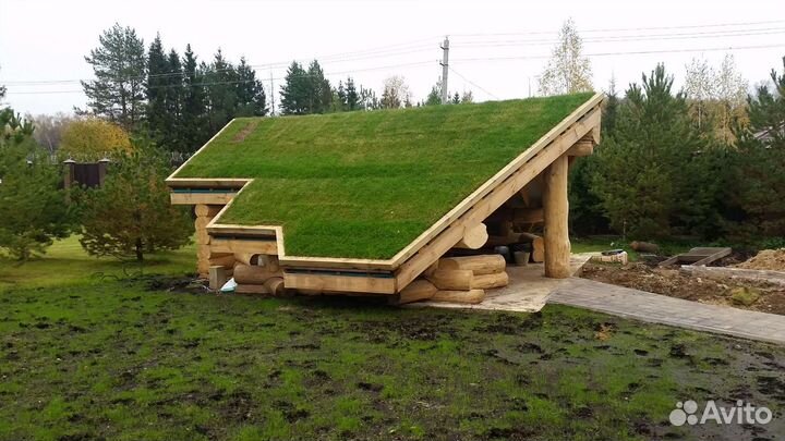 Ландшафтный дизайн.Благоустройсво.Пруд.Газон