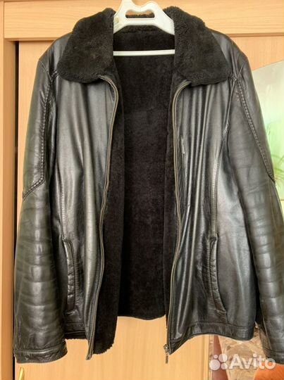 Дубленка натуральная мужская 48 размер