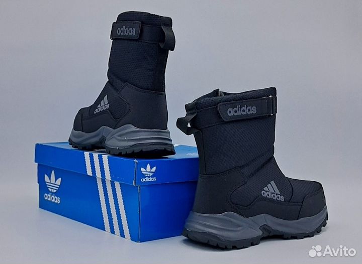 Зимние мужские дутики Adidas с мехом