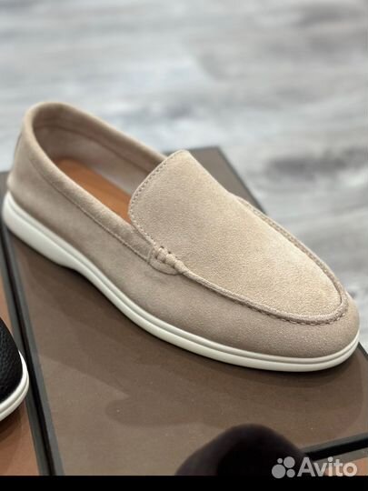 Лоферы мужские Loro Piana замшевые