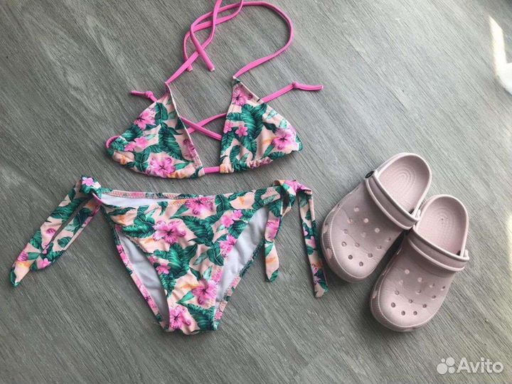 Раздельный Купальник новый и кроксы