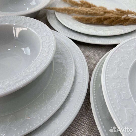 Сервиз белый, сервиз кутахия, столовый сервиз