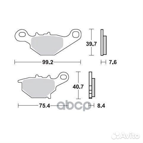 Колодки торм.зад. moto Suzuki RM (85ccm) 05