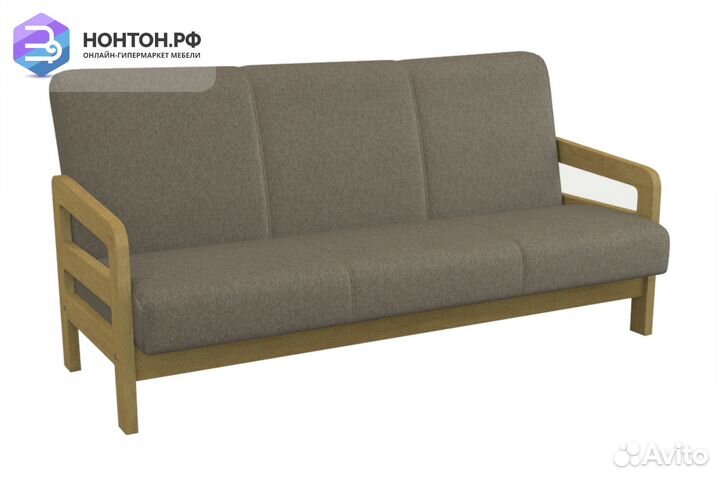 Диван книжка Вега-34 светло-коричневый