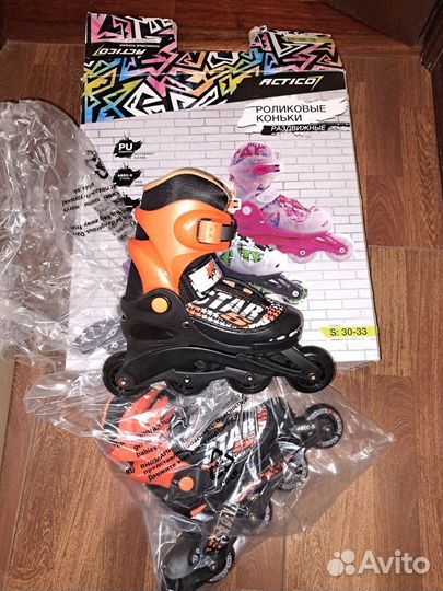 Роликовые коньки,actico. Новые. 30-33