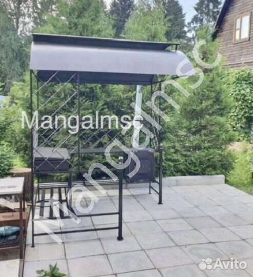 Мангал с печью под казан