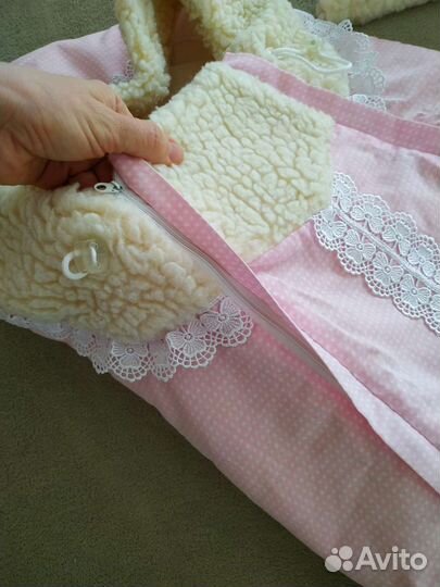 Зимний конверт на выписку или в коляску