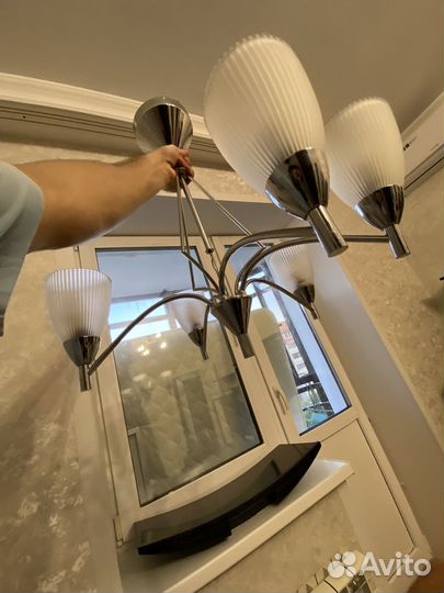 Люстра подвесная потолочная бу