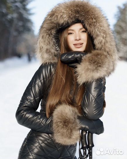 Зимний комбинезон женский чёрный