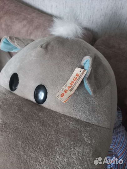 Мягкая игрушка бегемот