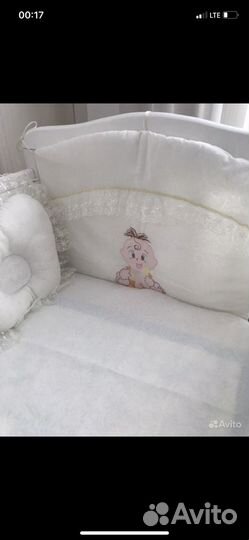 Бортики в детскую кроватку для девочки