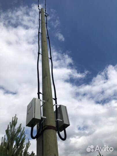 Установка (монтаж) опор (столбов) сип,вл,счётчиков