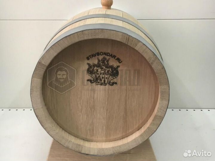 Бочка дубовая заливная, 15л (Средний обжиг) Ставб
