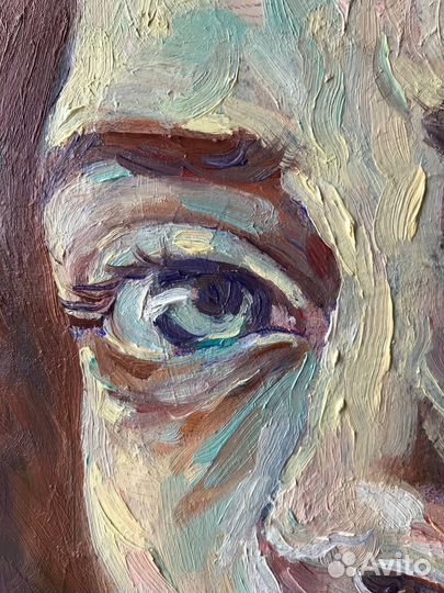 Картина маслом большая рыжая девушка масло холст