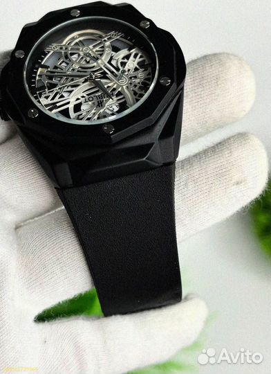 Наручные часы Hublot WHB3 чёрные (Арт.62670)