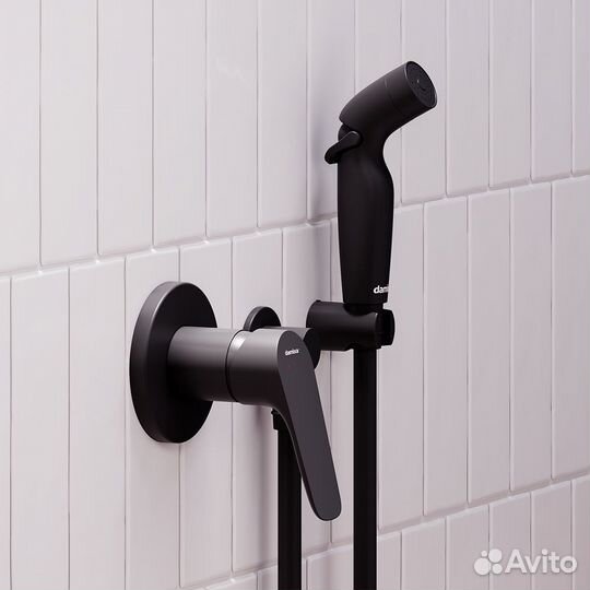 Смес-ль с гиг. душем черный Jupiter 777510300