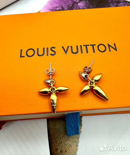 Серьги louis vuitton