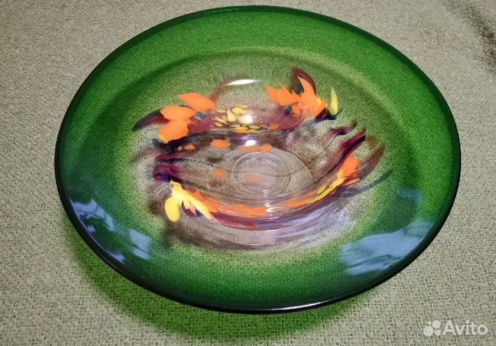 Ваза для фруктов Первомайского стекольного завода