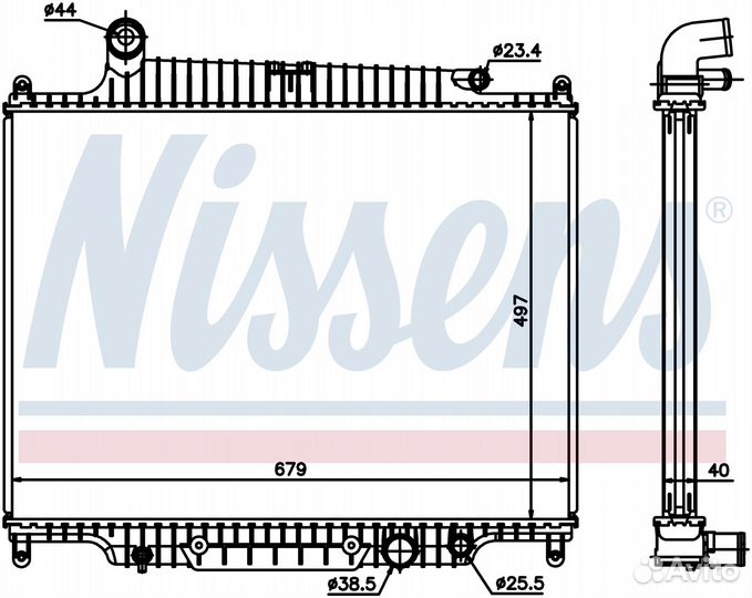 Радиатор охлаждения nissens 643222