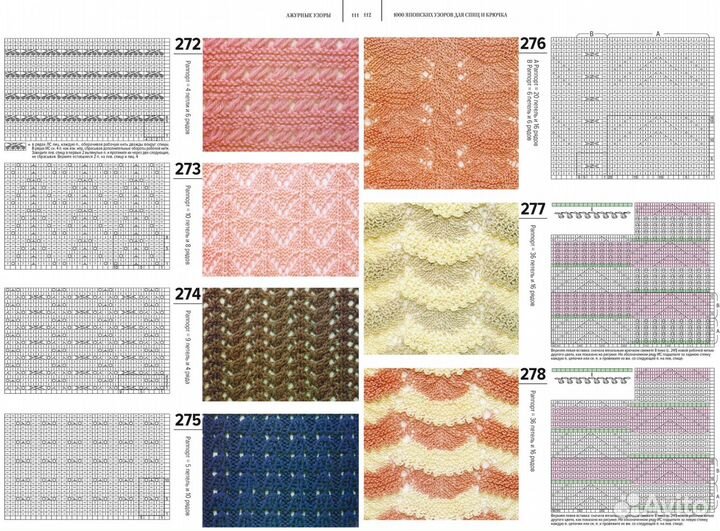 Новая книга 1000 японских узоров для спиц и крючка