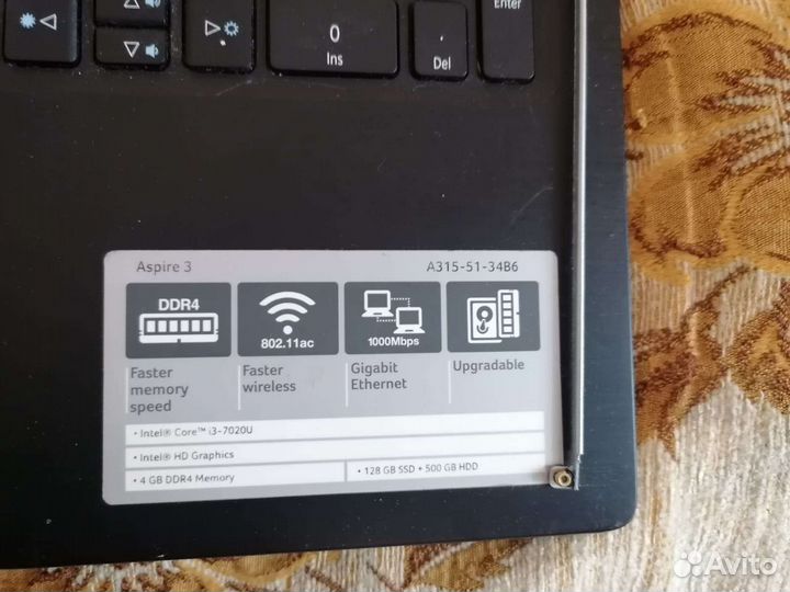 Топкейс и поддон ноутбука Acer Aspire A315