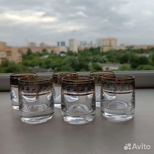 Стопка рюмка для водки хрусталь Bohemia Чехия 6 шт