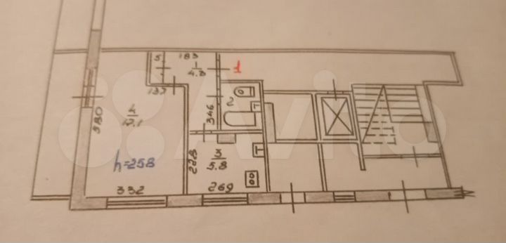 1-к. квартира, 31,3 м², 1/9 эт.