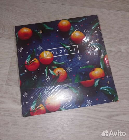 Складная подарочная новогодняя коробка Мандарины