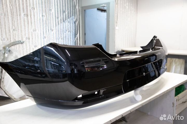 Бампер задний Рено Логан 2 2014-18 цвет 676 черный