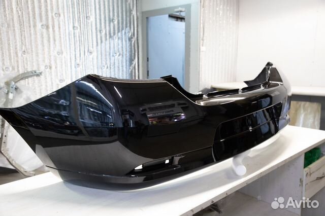 Бампер задний Рено Логан 2 2014-18 цвет 676 черный