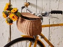 Корзина для велосипеда плетеная