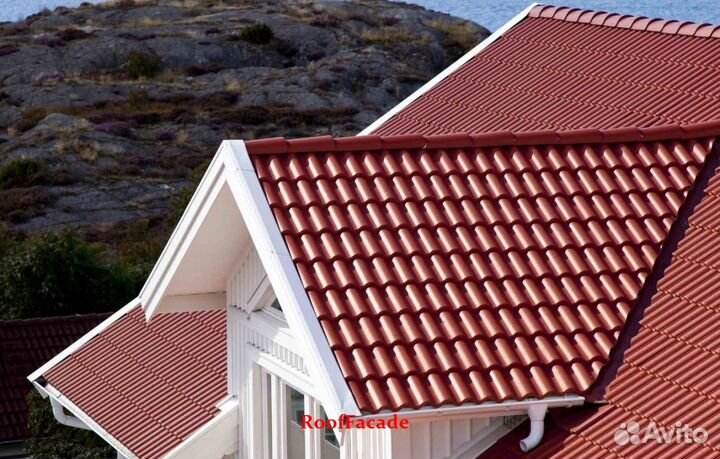 Braas Франкфурт красная Натуральная черепица череп