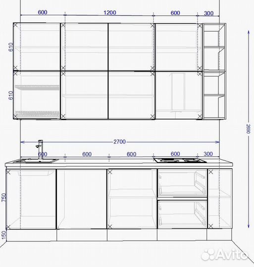 Кухни по индивидуальному заказу