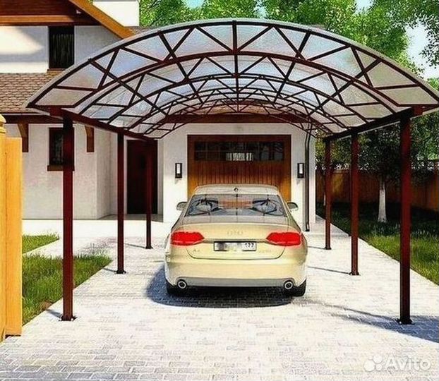 Навесы из поликарбоната для дома