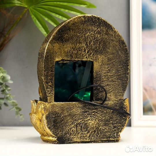 Фонтан настольный от сети, подсветка 'Золотой Гане