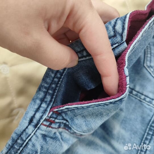 Джинсы утеплённые 92