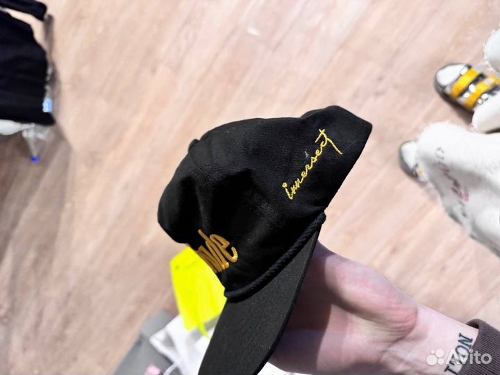 Кепка Rhude Black-Yellow Logo Оригинал