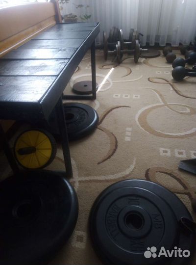 Штанга гриф блины скамья