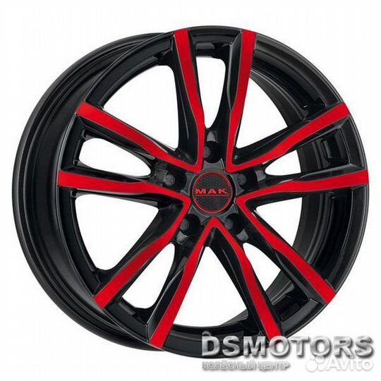 Диски Milano 7/17 5x114.3 ET40 d76 black AND RED