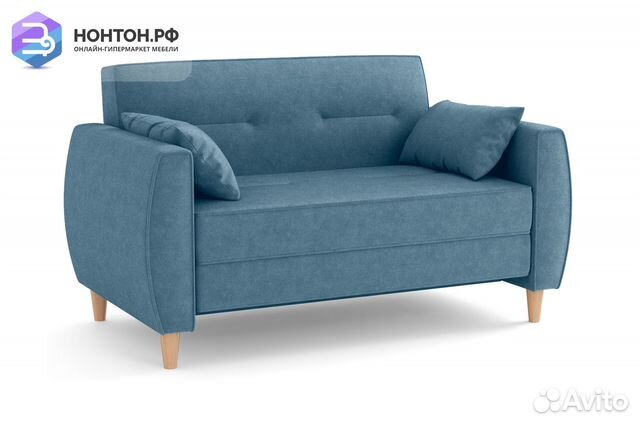 Диван пантограф Хэппи серо-голубой