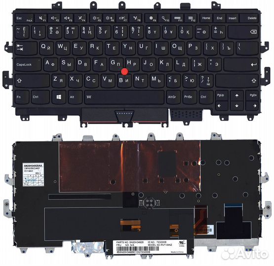 Клавиатура Lenovo Thinkpad Yoga X1 черная