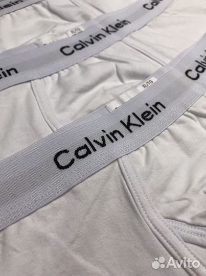 Трусы мужские белые Calvin klein хлопок