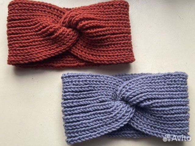 Повязка на голову вязаная