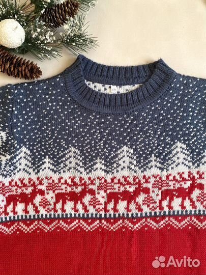 Свитер детский р 140 зимний теплый шерсть