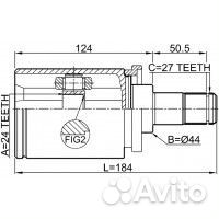 ШРУС внутренний левый 26X44X27 BMW 1 F20/F21 2010